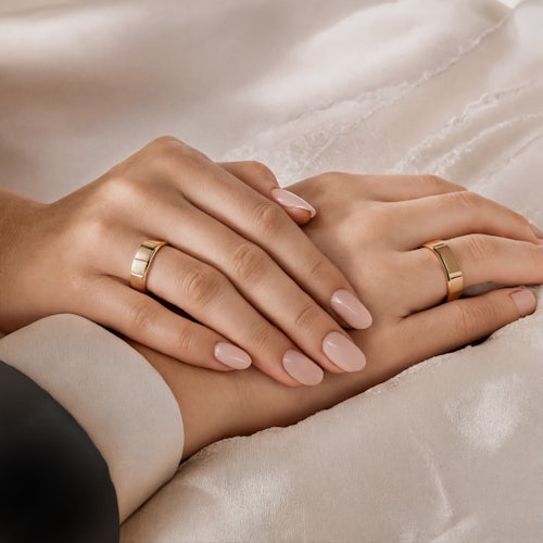 Obrączki ślubne: złote, z fazą, 6 mm